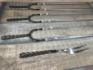 Grilling Set, Gift Set, Birthday Gift, Stainless Steel Skewers, Grill Tools, Grilling Gifts, Hand Forged, Grill Utensils, Iron Gifts