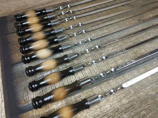 Hand forged, Stainless steel skewers, Steel gift, Cookware for camping, Housewares, Stainless steel gift, Grill utensils, Iron gifts.