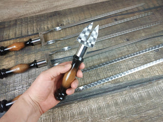 Stainless Steel Skewers, Birthday Gift, Grill Tools, Grilling Set, Grilling Gift, Hand Forged, Grill Utensils, Iron Gifts, Steel Gift,