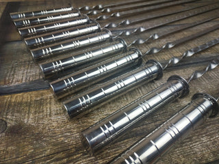 Hand Forged Stainless Steel Skewers: Grilling Gift Set