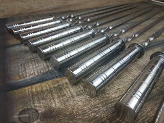 Hand Forged Stainless Steel Skewers: Grilling Gift Set
