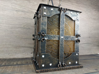 Wall lantern, Ceiling lantern, Wrought iron sconces, lantern centerpiece, Medieval lantern, Hand forged, Hanging lantern,