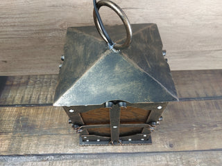Hand Forged Wrought Iron Medieval Lantern: Viking Style