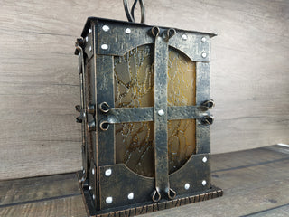 Wall lantern, Ceiling lantern, Wrought iron sconces, lantern centerpiece, Medieval lantern, Hand forged, Hanging lantern,