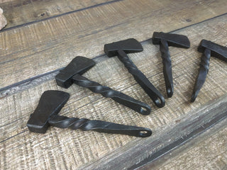 Handmade Forged Iron Viking Axe Amulet Necklace (5pcs)
