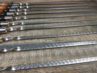 Grilling Set, Grilling Gift, Hand Forged, Grill Utensils, Iron Gifts, Steel Gift, Cookware For, Stainless Steel Skewers, Birthday Gift,