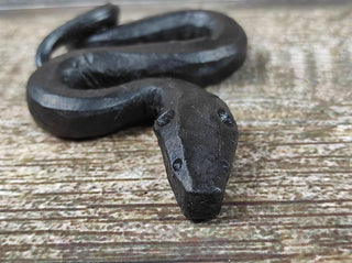 Handmade Forged Iron Snake Amulet - Viking Pendant Necklace