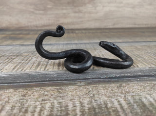 Hand Forged Snake Wall Hook: Iron Robe Hanger