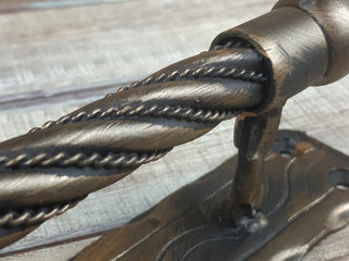 Hand Forged Iron Door Handle: Rustic Barn Door Decor