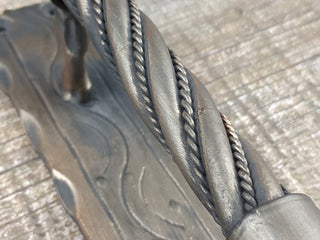 Hand Forged Iron Door Handle: Rustic Barn Door Decor
