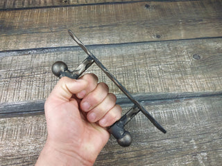 Hand Forged Iron Door Handle: Rustic Barn Door Decor