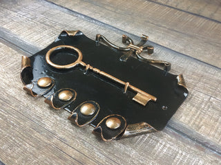 Forged Iron Key Holder: Rustic Wall Key Hooks, Home Decor