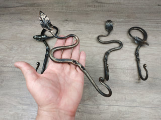 Set of metal hooks 4 pieces, Iron hook, Wall hook, Hook for home, Iron hanger, Kitchen hook, Iron hanger, Hallway hooks, Robe hook,