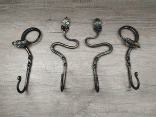 Set of metal hooks 4 pieces, Iron hook, Wall hook, Hook for home, Iron hanger, Kitchen hook, Iron hanger, Hallway hooks, Robe hook,