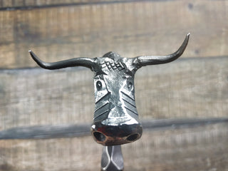 Hand Forged Stainless Steel Fireplace Poker: Dragon Head Handle