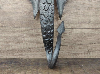 Door handle, Dragon door handle, Metal handle, Hand forged handle, Barn door handle, Door decor, Wrought hardware, Metal forged handle,