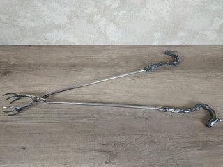 Forged stainless steel fireplace tongs handmade. Fireplace Tongs, Fireplace Tool, Fire Tool, Hand Forged, Fireplace Gift, Forged gifts