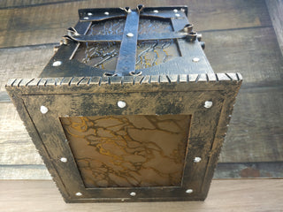 Hand Forged Wrought Iron Medieval Lantern: Viking Style