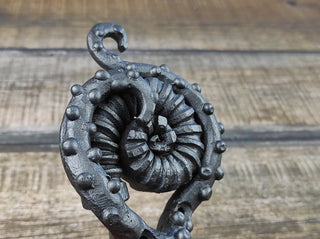 Hand Forged Squid Door Handle: Wrought Iron Barn Decor