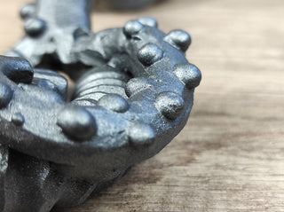 Hand Forged Squid Door Handle: Wrought Iron Barn Decor