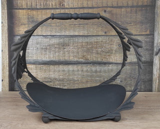 Handmade Wrought Iron Firewood Basket: Fireplace Log Holder