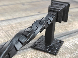 Hand Forged Iron Door Handle: Barn Door Decor