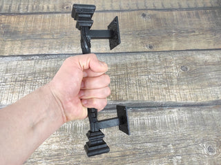 Hand Forged Iron Door Handle: Barn Door Decor