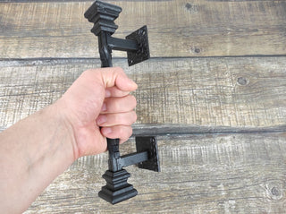 Hand Forged Iron Door Handle: Barn Door Decor