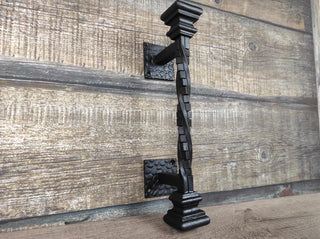 Hand Forged Iron Door Handle: Barn Door Decor