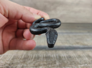 Handmade Forged Iron Snake Amulet - Viking Pendant Necklace