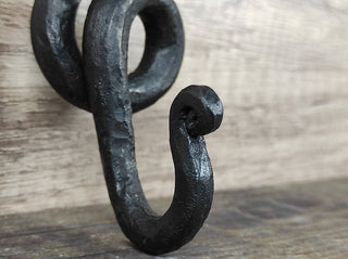 Hand Forged Snake Wall Hook: Iron Robe Hanger