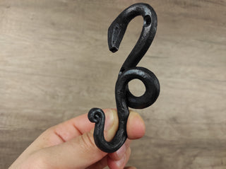 Hand Forged Snake Wall Hook: Iron Robe Hanger
