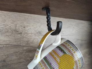 Hand Forged Steel Hook: Rustic Robe & Towel Hanger