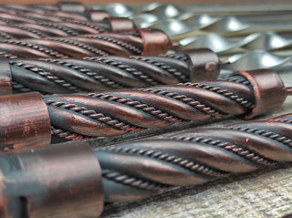 Hand Forged Kebab Skewers: Iron Grill Utensils, Set of 10