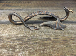 Dragon door handle, door handle, metal handle, hand forged handle, barn door handle, door decor, wrought hardware, metal forged handle