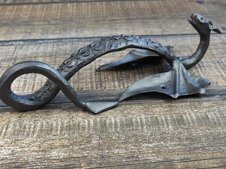 Door handle, Dragon door handle, Metal handle, Hand forged handle, Barn door handle, Door decor, Wrought hardware, Metal forged handle,