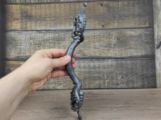 Hand Forged Squid Door Handle: Wrought Iron Barn Decor