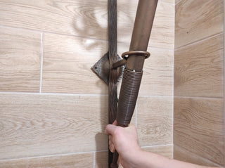 Hand Forged Wrought Iron Wall Sconce: Medieval Viking Torch
