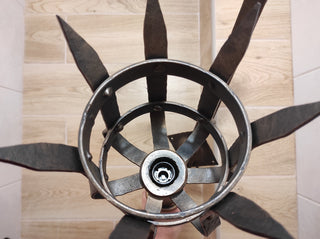 Hand Forged Wrought Iron Wall Sconce: Medieval Viking Torch