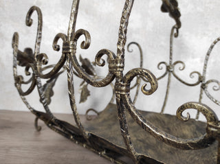 Handmade Wrought Iron Firewood Basket: Decorative Fireplace Storage
