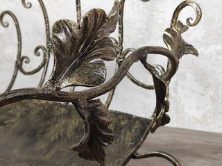Handmade Wrought Iron Firewood Basket: Decorative Fireplace Storage