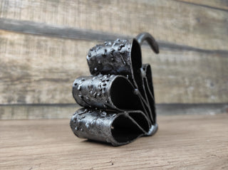 Handmade Forged Iron Swan Sculpture: Metal Animal Figurine