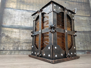 Hand Forged Medieval Lantern: Wrought Iron Ceiling Light