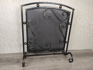 Fireplace screen, Fire screen, Metal screen for fireplace, Handmade fire shield, Fireplace decor, fireplace accessories,