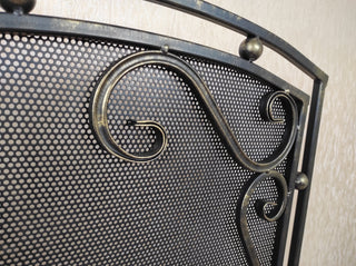 Fireplace screen, Fire screen, Metal screen for fireplace, Handmade fire shield, Fireplace decor, fireplace accessories,