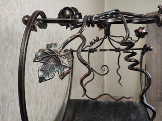 Hand Forged Firewood Basket: Wrought Iron Fireplace Storage
