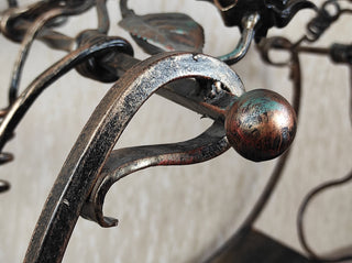 Hand Forged Firewood Basket: Wrought Iron Fireplace Storage