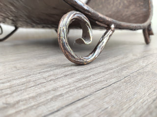 Hand Forged Wrought Iron Firewood Basket: Metal Fireplace Log Holder