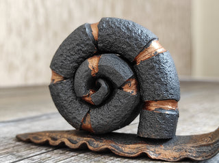 Handmade Forged Iron Snail Sculpture: Metal Animal Art Decor