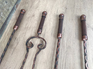 Forged fireplace tools set, Fireplace poker, Fireplace Tongs, Shovel, Broom, Hand Forged, Fireplace Gift, Fireplace Tool, Fire Poker